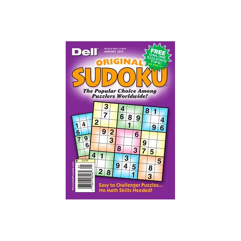DELL ORIGINAL SUDOKU Magazine  - Print Subscription