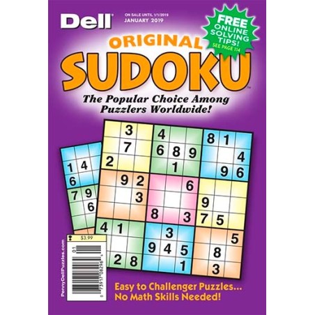 DELL ORIGINAL SUDOKU Magazine  - Print Subscription